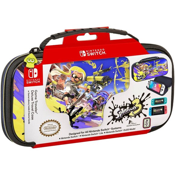 Nintendo Switch Splatoon 3 Game Traveler Deluxe Travel Case Officially Licensed - Picture 1 of 2